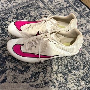 hot pink sprint track spikes